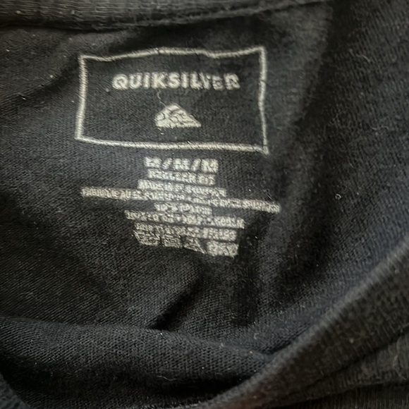Quiksilver Black and Orange Short Sleeve Tee Medium - Picture 4 of 5